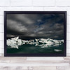 Iceland Ice Water Reflection Landscape Clouds Wall Art Print