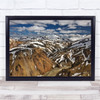 Iceland Landscape Nature Mountains Snow Rocks Wall Art Print