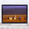 Landscape Sweden Field Farm Hay Bales Harvest Wall Art Print