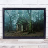 Lost Church Woods Spooky Fog Ruined Abandoned Wall Art Print