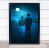 Our Moonlight couple walking linked arms cute Wall Art Print