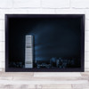 Skyscraper Sky Hong Kong Blue Toned Cityscape Wall Art Print