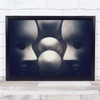 The Structure Of Inner Void Masks Black white Wall Art Print