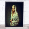 Veil Robe Girl Model Woman Face Portrait Ayda Wall Art Print