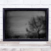 Window Snowflake Winter Blur tree Black white Wall Art Print