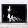 Barcelona Black White Walking Street Friends Wall Art Print