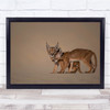 Cute Sphinx Cubs Walking Desert Pointed Ears Wall Art Print