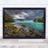 Godafoss waterfall landscape clouds paradise Wall Art Print