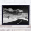 Landscape Road Forest Trees Winter Cold Snow Wall Art Print