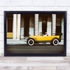 Near To The Lime Tree Old vintage yellow car Wall Art Print