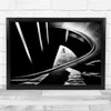 Street Concrete Biker Rider Bicyclist Aerial Wall Art Print