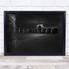 Tarikhaneh Mosque Structure Black White Dark Wall Art Print