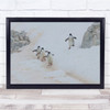 Wildlife Nature Animals Penguins Winter Snow Wall Art Print