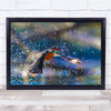 Wildlife Nature Bird Kingfisher Colour Water Wall Art Print