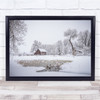 Winter Cold Farmhouse Barn Countryside Rural Wall Art Print