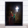 A Priest In Lalibela light ray Christ cross Wall Art Print