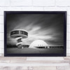 Architecture Spain Centre Oscar Black White Wall Art Print