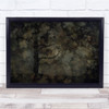 Autumn Leaves Forest Dark Multiple Exposure Wall Art Print