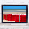 Beachscape Seas Bright Sky Red Windbreakers Wall Art Print