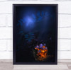 Mushrooms Fungi Glow Glowing Forest Lantern Wall Art Print