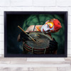 Painting Drummer Music Instrument Drumstick Wall Art Print