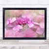 Pink Close Up Hydrangea Flowers Macro Bokeh Wall Art Print