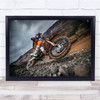 Rodeo Rider Motorbike Trials Rocky Mountain Wall Art Print