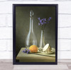 Still Life With Hyacinths glass vase floral Wall Art Print