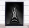 The Tower curved skyscraper black and white Wall Art Print
