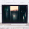 Window Buildings Reflection sunset Abstract Wall Art Print