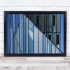 abstract architecture blue geometry shapes Wall Art Print