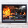 Fire fighter Blaze fire flames Motel Burnt Wall Art Print