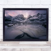 Ice Landscape Frozen Snowy Peaks Mountains Wall Art Print