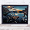 landscape nature view lake view reflection Wall Art Print