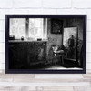 Memories Mirrors Window Person dirty house Wall Art Print