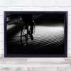 Street Photo bike close up black and white Wall Art Print