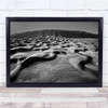 The Ripple Sand dunes hill black and white Wall Art Print