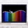 Titanic Colourful Pencils paper boat waves Wall Art Print