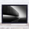 Tunnel Architecture Black and white square Wall Art Print