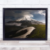 Mountain Volcano Snowy Peak Top landscape Wall Art Print