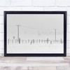 A Winter's Day telephone poles fence snow Wall Art Print