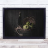 Apples Still Life Basket Barrel Fruit Oil Wall Art Print