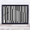 barcode Black & White Code Barres Striped Wall Art Print