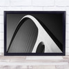 Calatrava Arches Black white Bridge Wires Wall Art Print