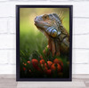 Dragon Lizard Animal Nature Tomatoes Time Wall Art Print