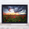 Fine art photography Amapola Poppy Cloudy Wall Art Print