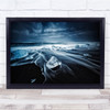 Iceland landscape seascape blue ice rocks Wall Art Print