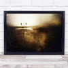 Landscape People Crack Texture Silhouette Wall Art Print