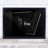 Light In Corridor Perspective Black White Wall Art Print