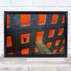 Orange Bridge Windows People Architecture Wall Art Print